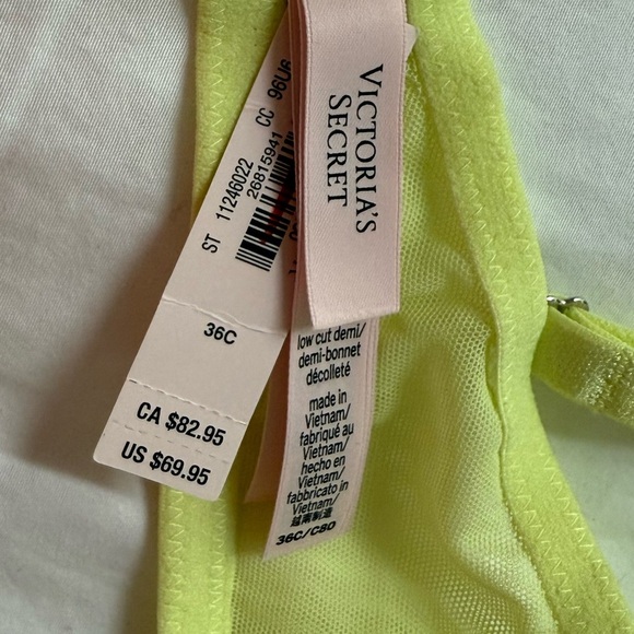 Victoria's Secret Citron Glow Sheer Bra Intimates - Picture 3 of 3